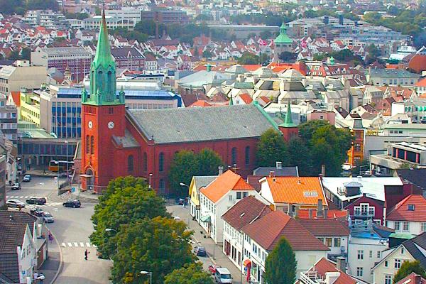 St. Petri kirke. Midt i Stavanger sentrum