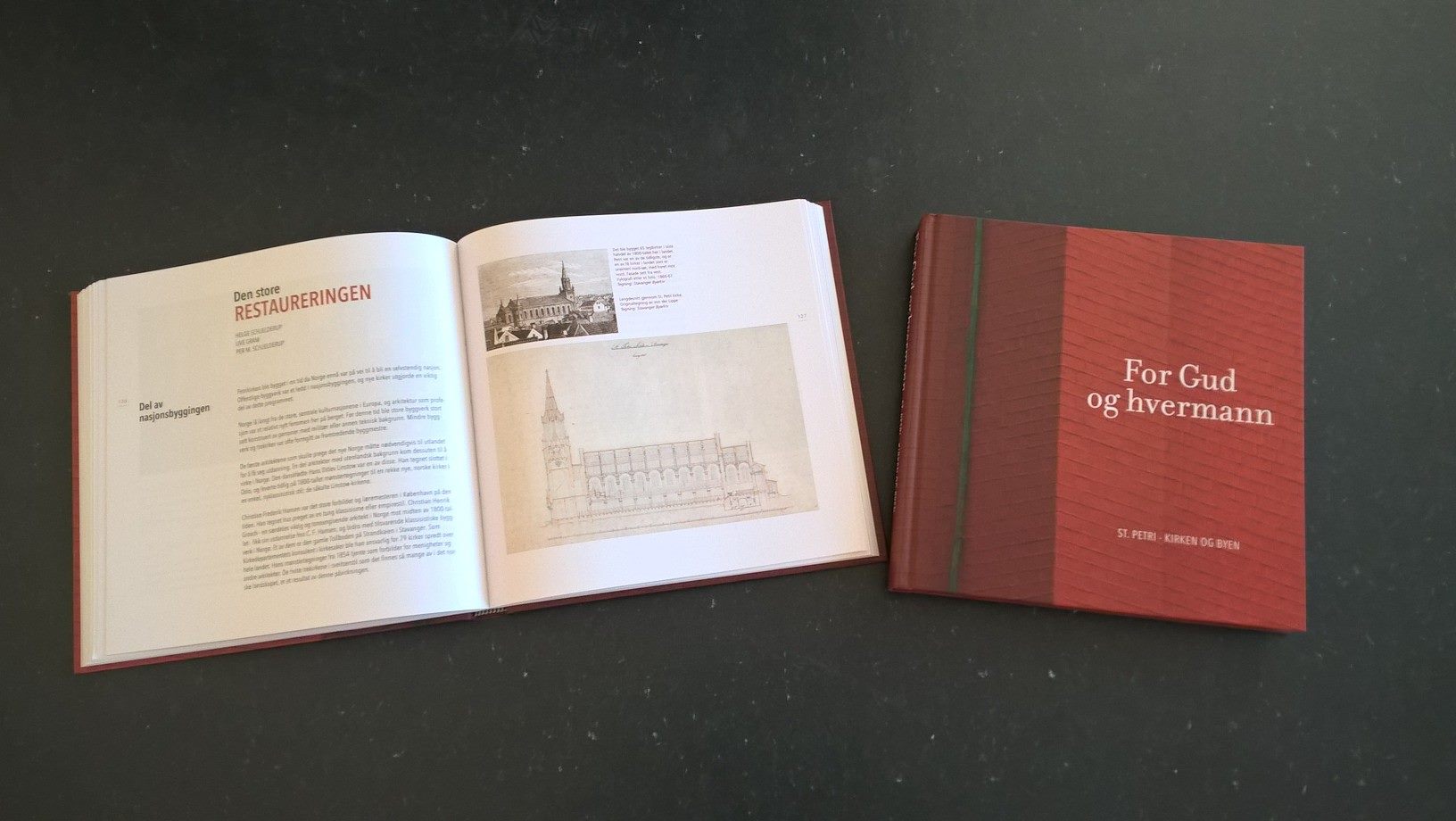 Boka om kirkens historie og om restaureringsprosjekter ble også skrevet. Forfattere: Gunnar Roalkvam, Thor Bjarne Bore, Marie Rein Bore, Live Gram og Per Schjelderup